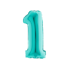 Pallone  Foil Numero "1" Tiffany 14"- 36cm pz1