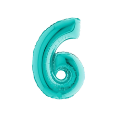 Pallone Foil Numero "6" Tiffany 14" - 36cm pz1