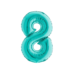 Pallone  Foil Numero "8" Tiffany 14"- 36cm pz1