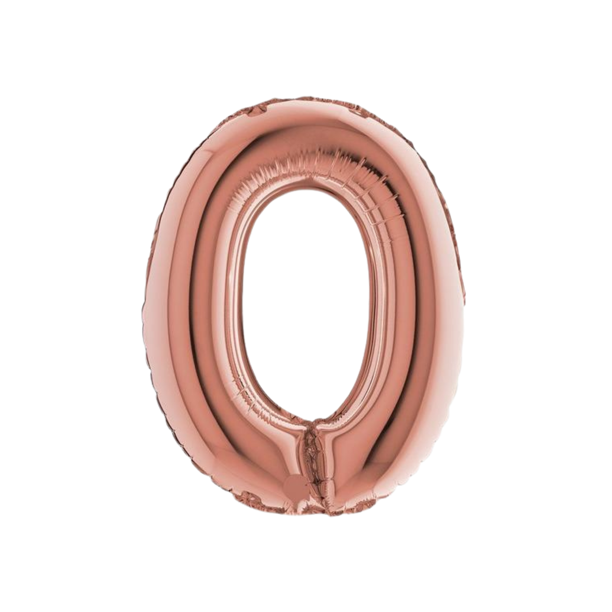 Foil Balloon Number "0" Rose Gold 14" - 36cm pcs1