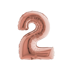 Pallone  Foil Numero "2" Rose Gold 14"- 36cm pz1