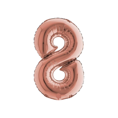 Pallone  Foil Numero "8" Rose Gold 14" - 36cm pz1