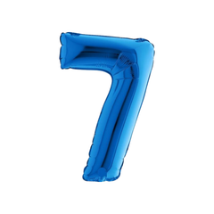 Pallone Foil Numero "7" Blu Qualatex 34"- 86cm pz1