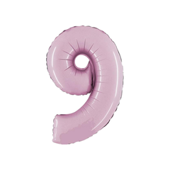 Pallone Foil Numero "9" Rosa 40" - 102cm pz1