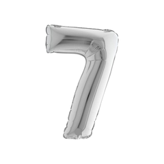 Pallone  Foil Numero "7" Argento Qualatex 34" - 86cm pz1