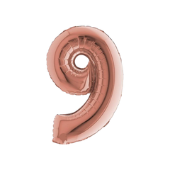 Pallone  Foil Numero "9" Rose Gold Anagram 26" - 66cm pz1 a cf.