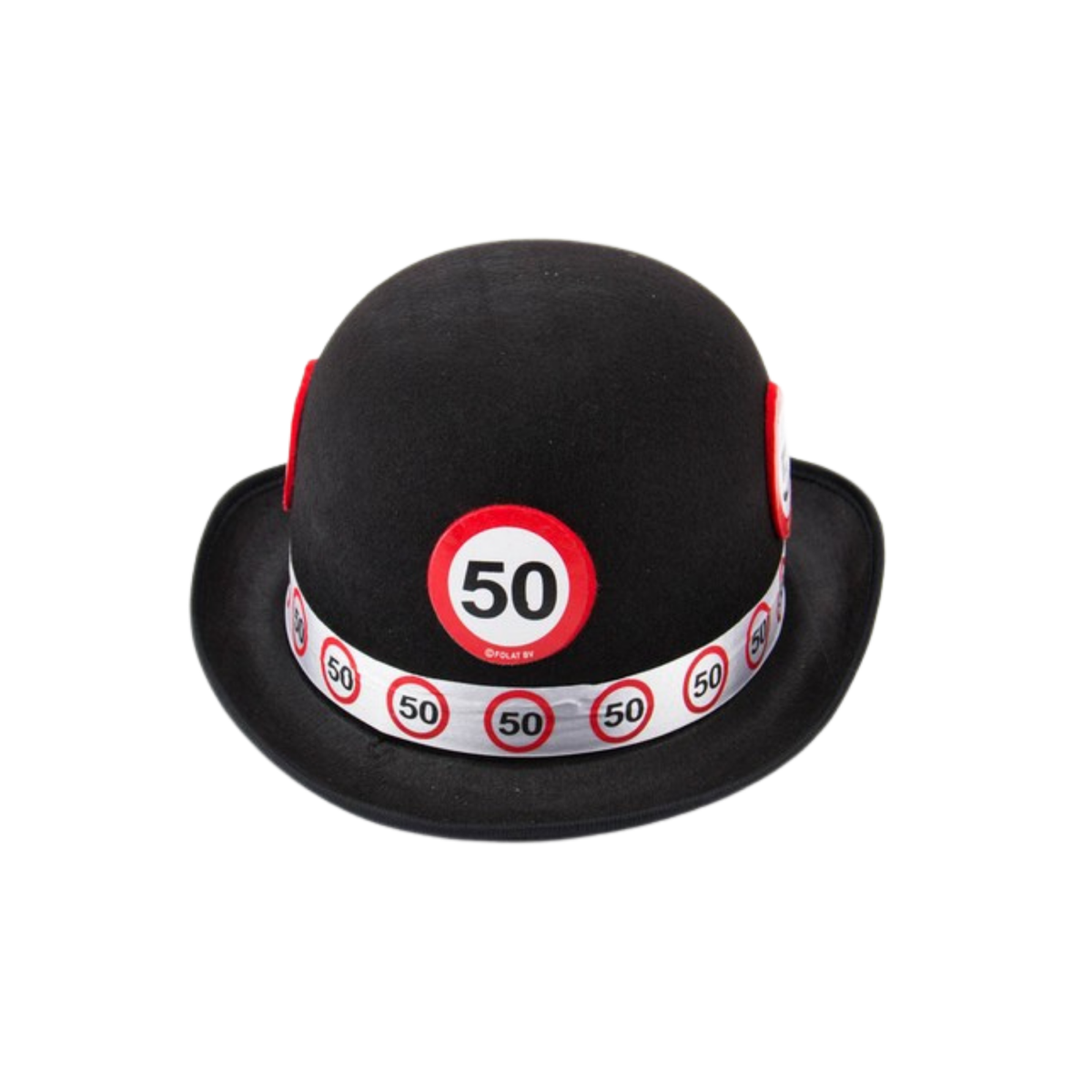 Cappello Nero stoffa "50 anni"   pz1