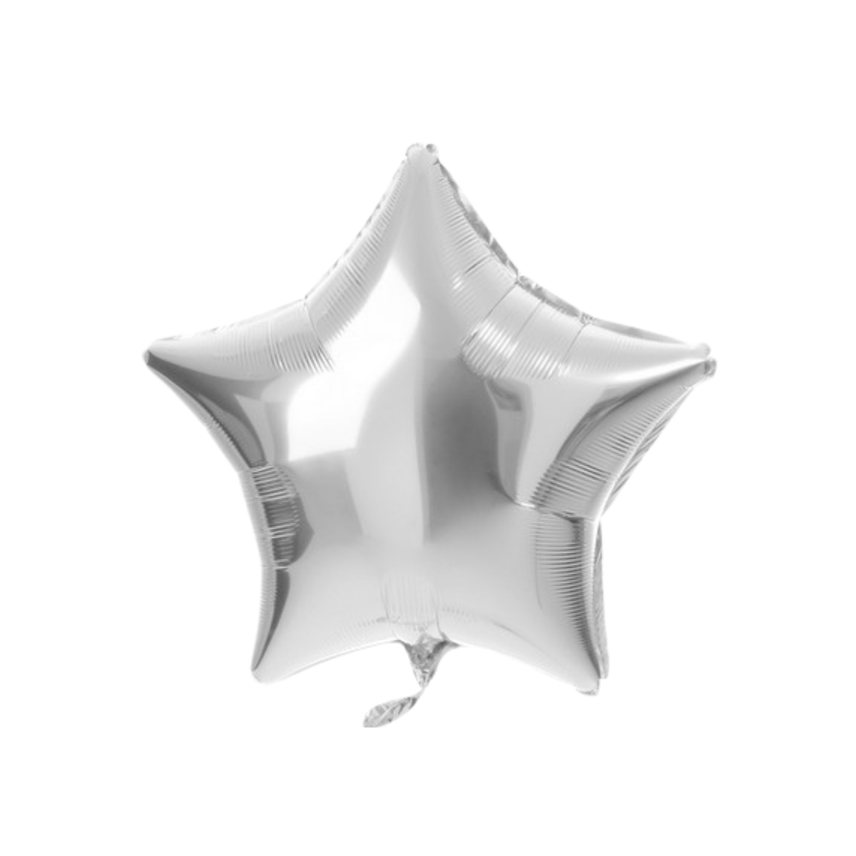 Silver Star Foil Balloon 19"- 48cm pcs1