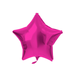 Foil Balloon Star Magenta Glossy 19"- 48cm pcs1