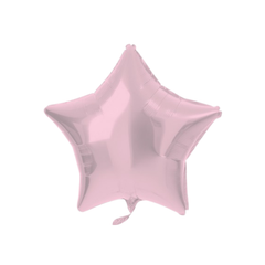 Pastel Pink Star Foil Balloon Satin 19" - 48cm pcs1