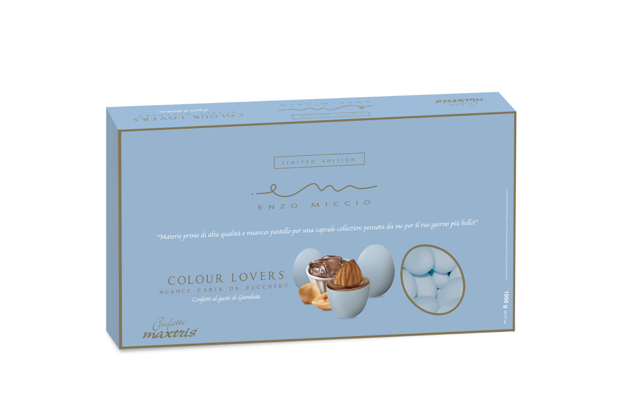 Maxtris drazsék Miccio Nuance vonal Gianduia ízesített cukorpapír cf 1kg gluténmentes