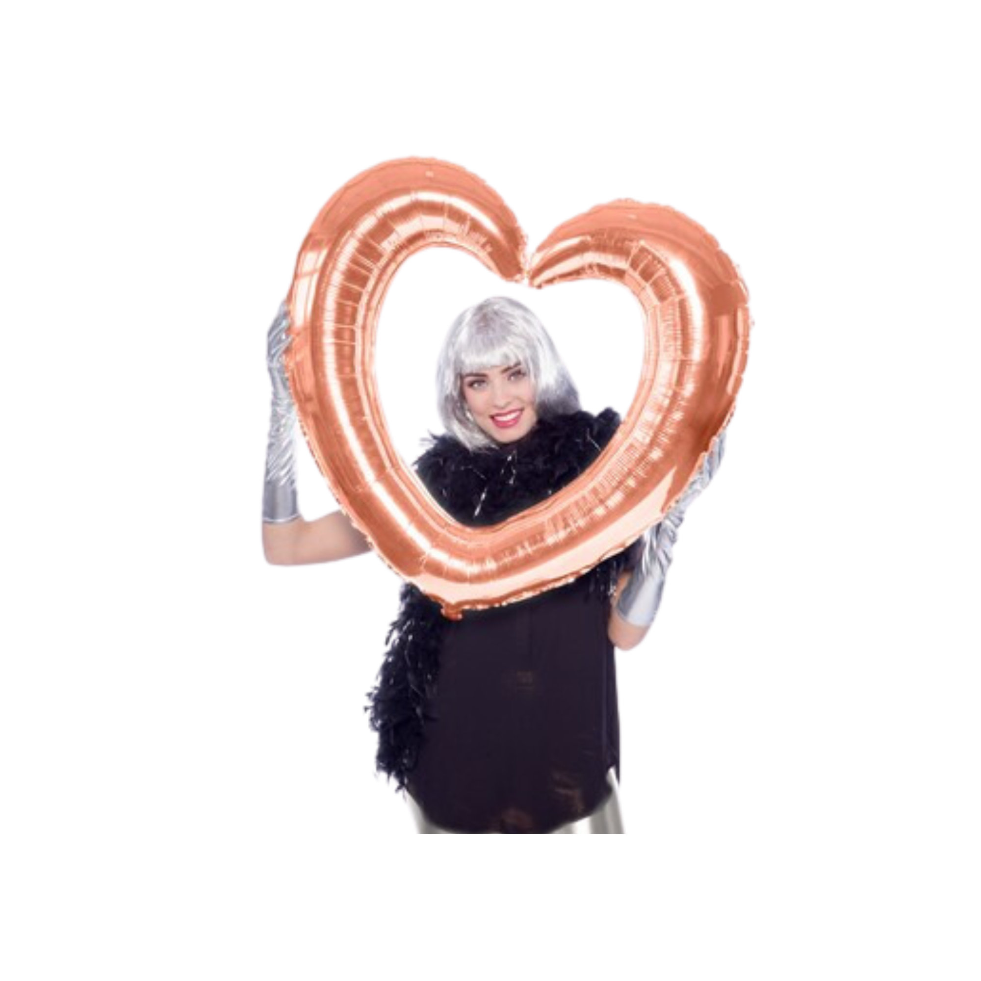 Pallone Foil Selfie Cuore Rose Gold cm80x70 pz1