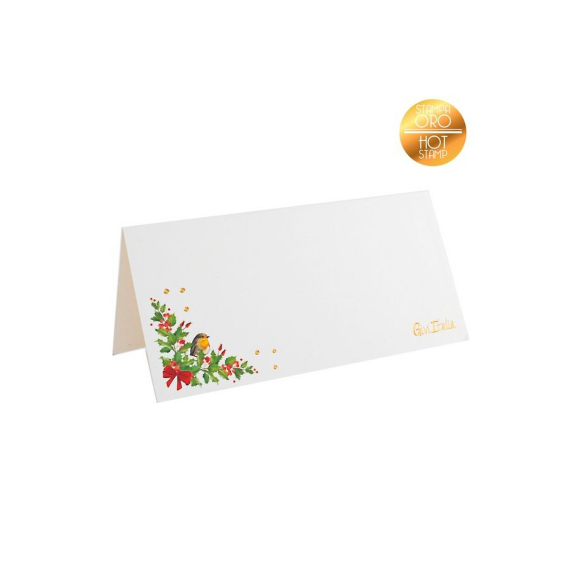 Segnaposto Carta "Post Card Christmas" cm10x5, pz8 a cf.