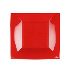 Piatto Grande Plastica Riutilizzabile "Nice" Rosso cm 29 pz8 a cf.