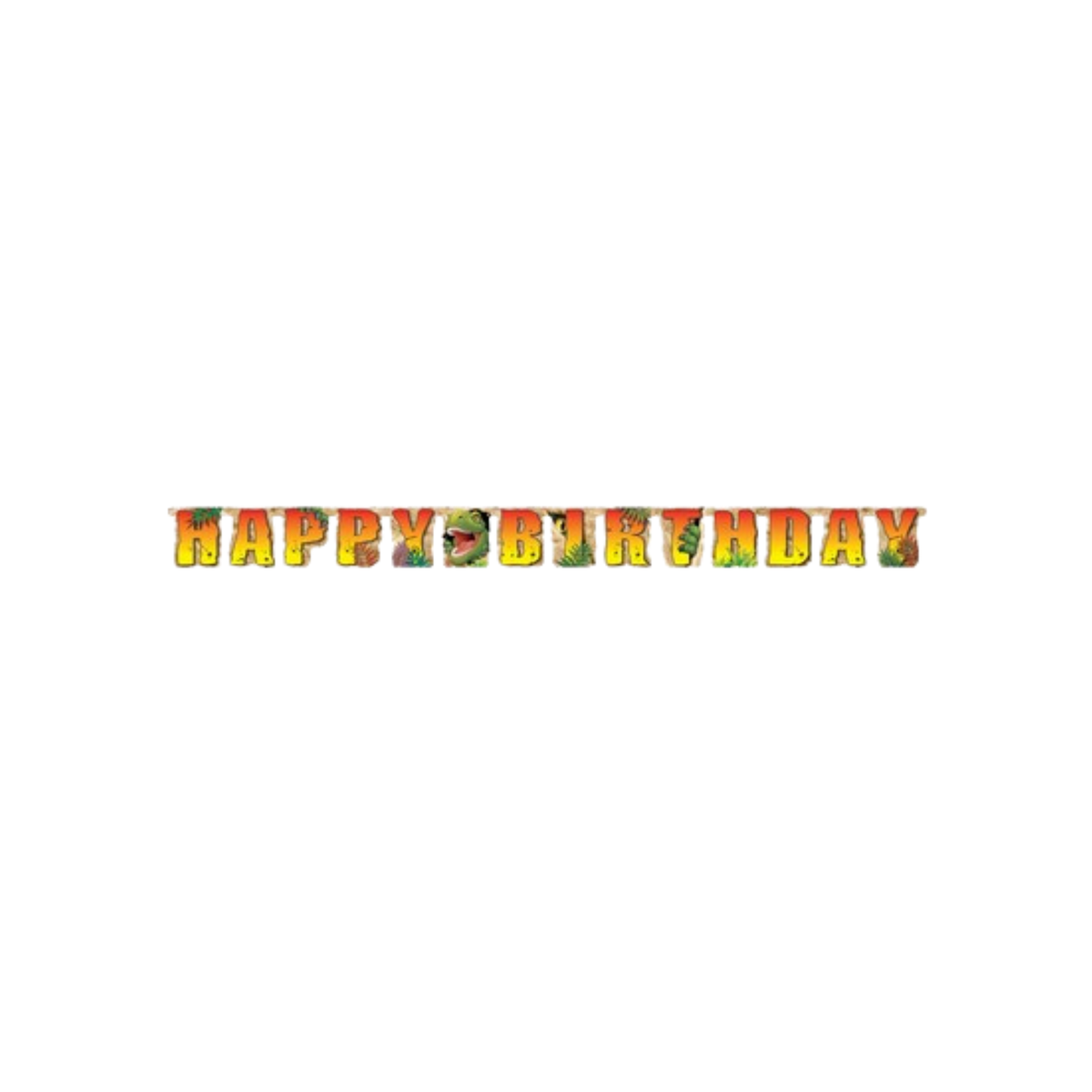 Festone Snodabile "Happy Birthday" Dinosauri Dino Blast cm220x18 pz1