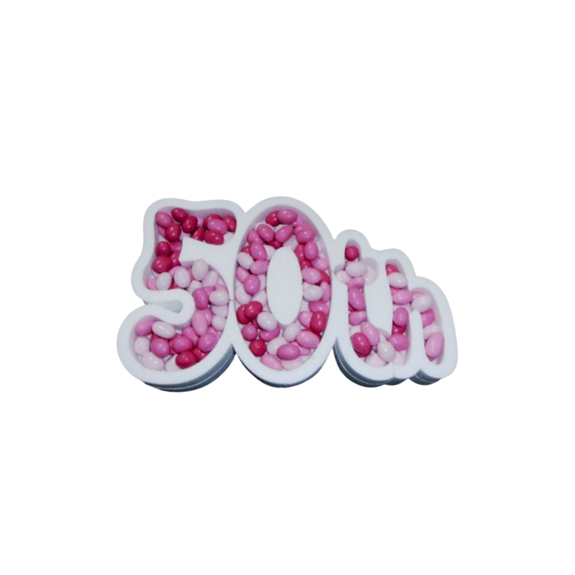 Portaconfetti  Polistirolo scritta " 50Th" cm 38x24x5  pz1