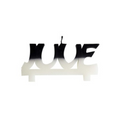 Football candle written "JUVE" White-Black, cm.12XH5 pcs1