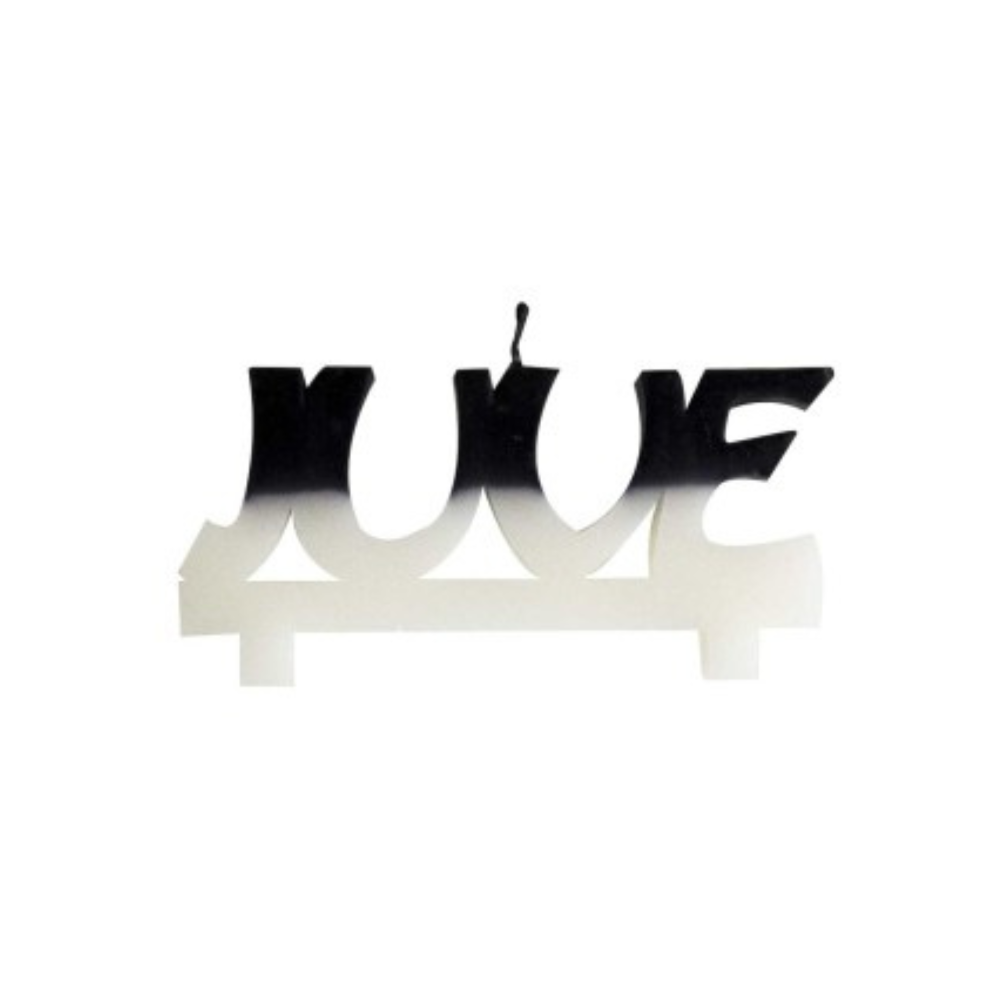 Football candle written "JUVE" White-Black, cm.12XH5 pcs1