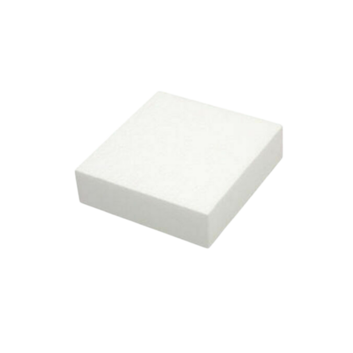 Base Polistrirolo Quadrato Bianco Altezza cm 2,5  pz1