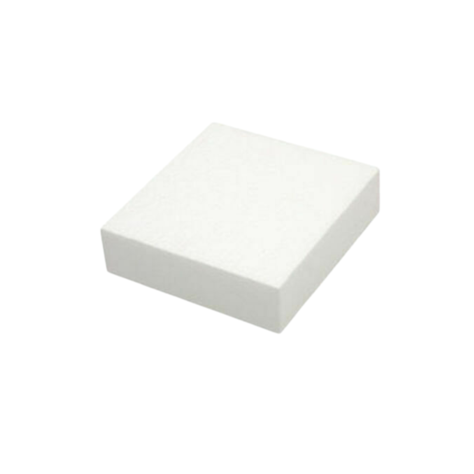 Base Polistrirolo Quadrato Bianco Altezza cm 2,5  pz1