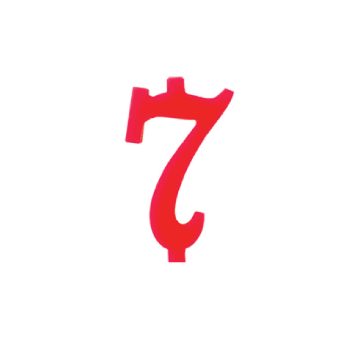 Red Number "Seven" Cake Candle H cm 11 pcs1